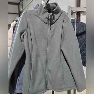 32 Degrees Heat women's active full-zip fleece jacket in a grey color